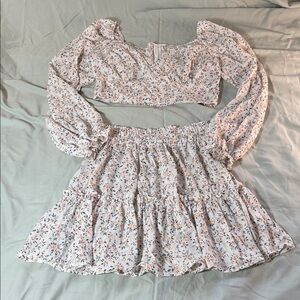 SHEIN 2 Piece Crop Top and Mini Skirt